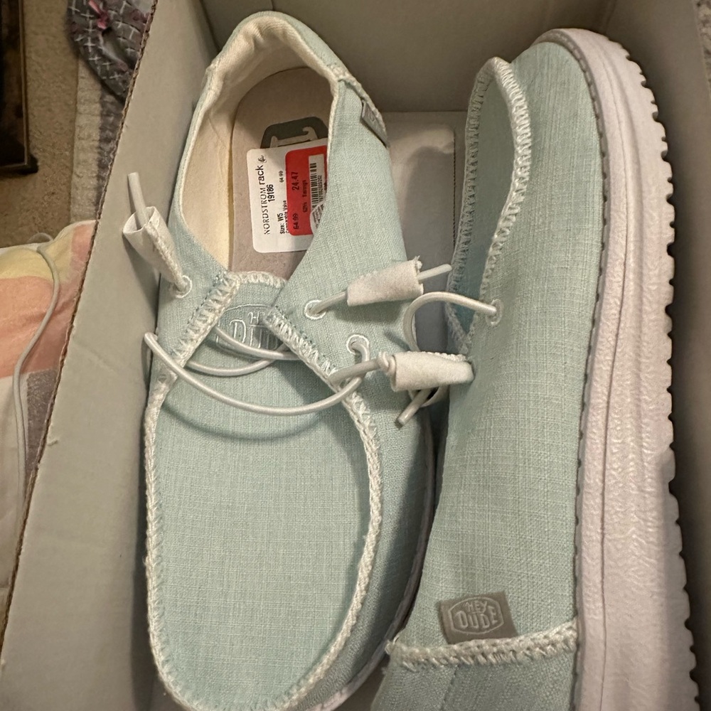 Hey Dude Women's Mint Green Lightweight Slip-On Loafers